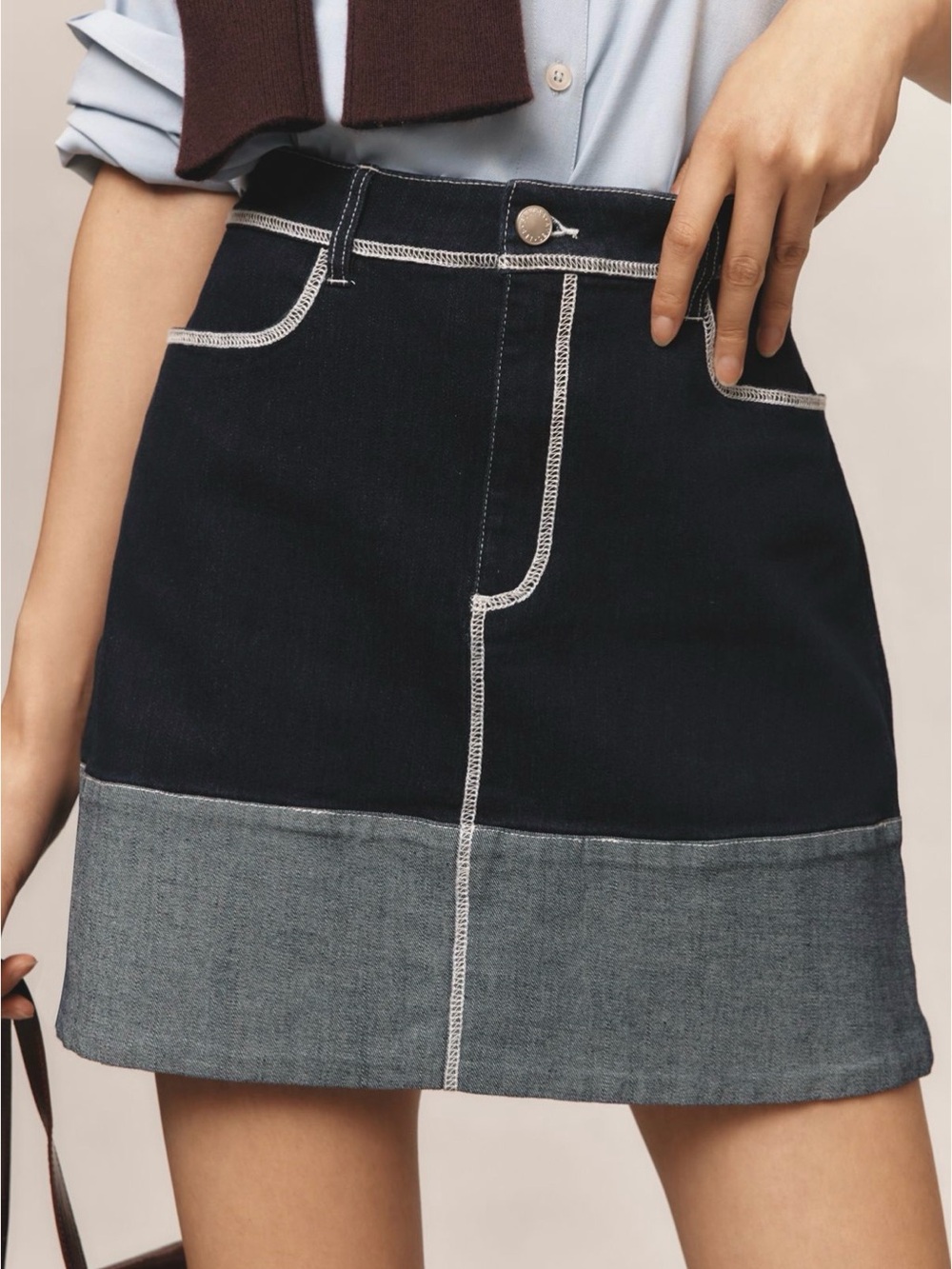 Anthropology Avec Les Filles Denim Mini Skirt size 1X